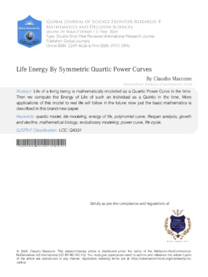Alt: Chart illustrating life energy by symmetric quartic power curves in scientific research.