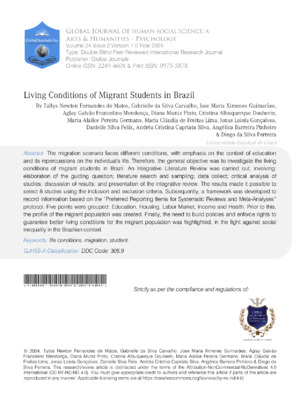 Living conditions of migrant students in Brazil.