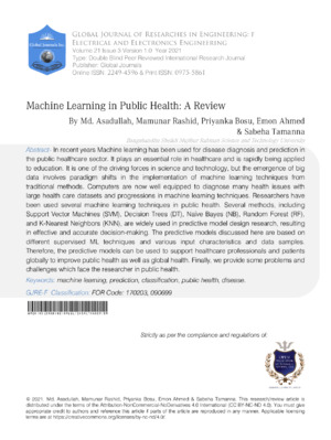 Advanced machine learning techniques enhance predictive analytics in public health research and disease monitoring.