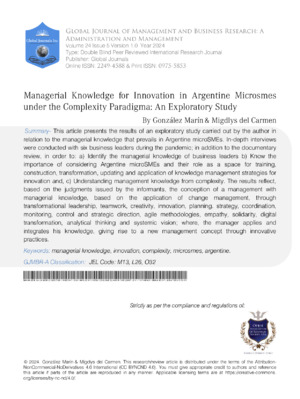 Managerial Knowledge.