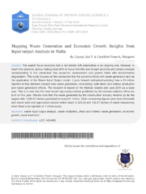 Mapping waste, economic growth insights from Malta with input-output analysis for sustainable development and urban planning.