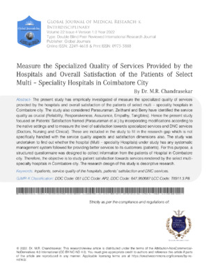 Highly informative research article on healthcare quality, patient satisfaction, and hospital performance metrics.