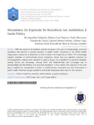 Antibiotic Resistance in Health.