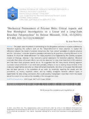 Detailed alt text: Close-up of a scientific article on polymer materials, focusing on mechanical pretreatment, cocktail tools, and neurological investigations.