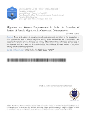 Detailed analysis of gender migration patterns and consequences in India.