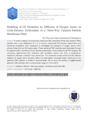 Efficient simulation of CO oxidation using a three-way catalyst particle filter.