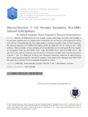 Enhanced immune response to SARS-CoV-2 in mucosal tissues. Study identifies key epitopes recognizing HLA-DRB1.