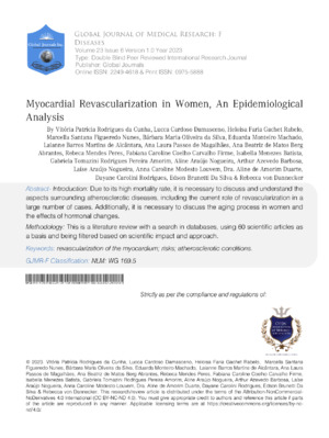 High-resolution imaging of myocardial revascularization and epidemiological analysis.