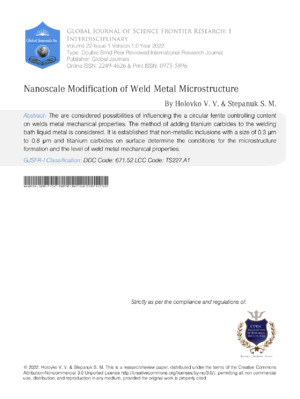 High-resolution image showing nanoscale modifications in weld microstructure of metal alloys.