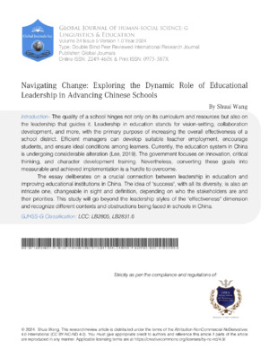 High-quality education leadership in schools enhances student success.