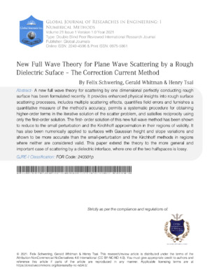 Accurate model for wave interaction on rough dielectric surfaces.