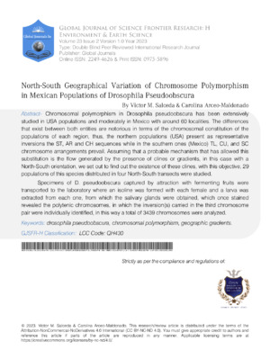 Unique insights into chromosome polymorphism in Mexican D. pseudoscabrosa species.