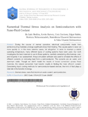 High-resolution thermal analysis for nanofluid semiconductors.