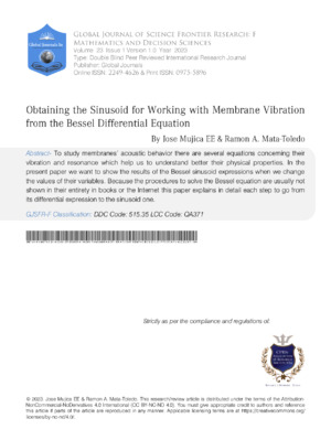 High-impact image of membrane vibration analysis in Bessel differential equation research.