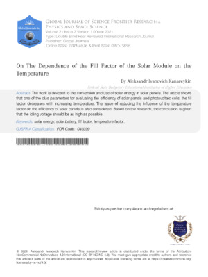 Solar module temperature analysis in energy research.