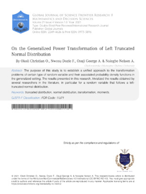 Power transformation in research to analyze variable distributions in scientific studies.