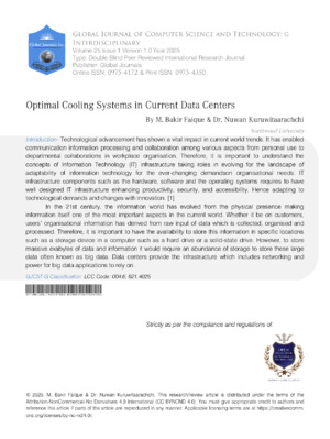 High-quality academic research on advanced cooling system technology for improved efficiency.