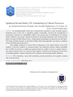 High-quality academic research on CPU scheduling algorithms and processes.