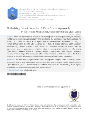 Optimizes industrial processes using data analytics for smart factory efficiency.