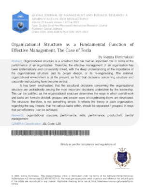 An insightful study on Tesla’s organizational structure and its role in effective management.