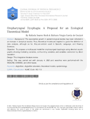 An academic article on ecological models for treating oropharyngeal dysphagia and understanding its theoretical framework.