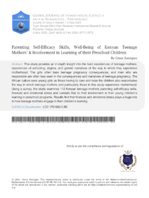 High-quality parenting skills and self-efficacy research in Kenya teenagers.