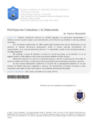 Participation and democracy in Latin America: analysis of citizen engagement for social and political inclusion.