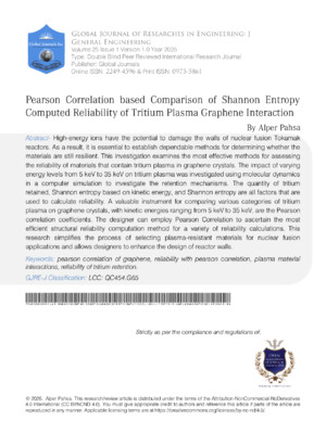 High-accuracy Pearson correlation analysis for Tritium Plasma Graphene interaction reliability.