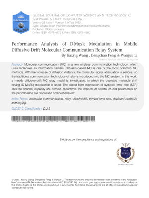 Performance analysis of D-MOSK in digital relay systems.