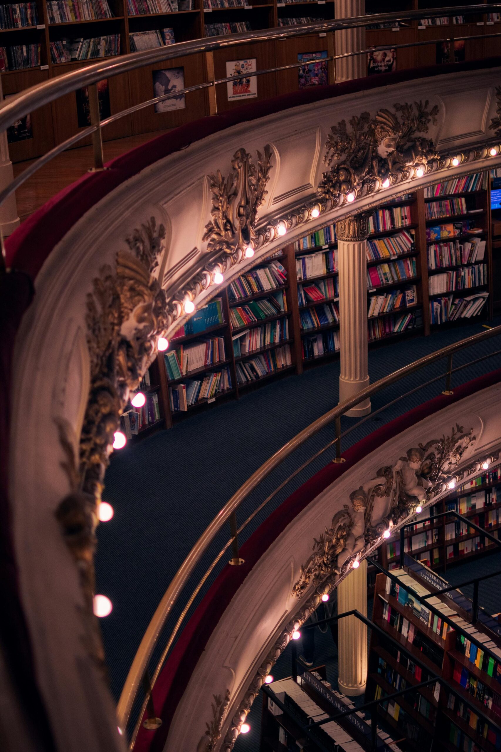 Historical library with ornate architecture and extensive collection of academic journals for scholarly research.