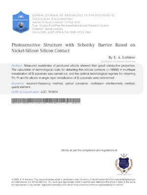 Enhanced photoelectric shield with nickel-silicon contact.