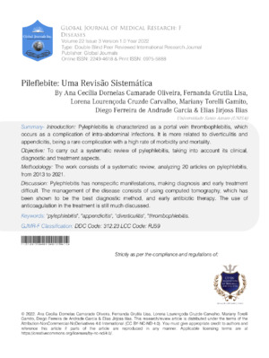Pipleflebite, systematic review on clinical diagnosis and management strategies.