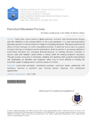 Comprehensive review of post-secondary education and training impact on lifelong learning.