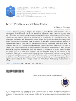 Poverty, social science, research, global journal, human social science, economic study, review, academic peer-reviewed.