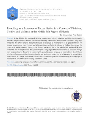 Efforts to address conflict and promote peace in Nigeria's Middle Belt through dialogue and community engagement.