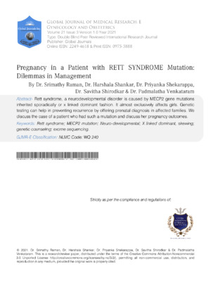 Pregnancy and REET syndrome mutation management in clinical research.