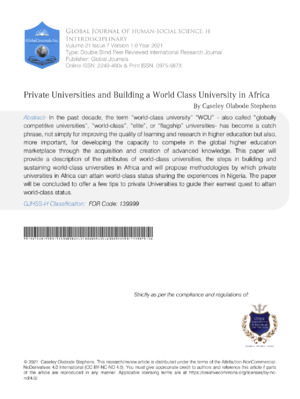 African higher education research on private universities in Africa.