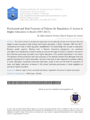 Guidelines for higher education access regulation.