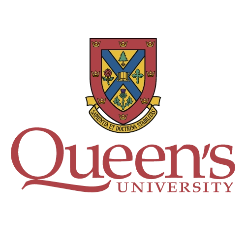 Queen's University crest with shield and motto.