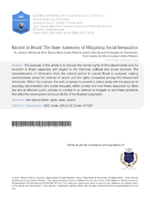 Racism in Brazil explores social inequalities and the impact of racial discrimination on marginalized communities.