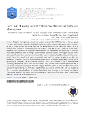 Alt: Young patient with brain tumor diagnosed with intraventricular angiomatosis meningioma.