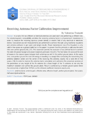 Antenna calibration for precise signal measurement and improved communication reliability.