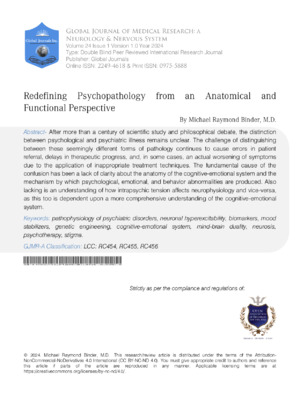 Diverse research on neuropsychology and psychiatric disorders.