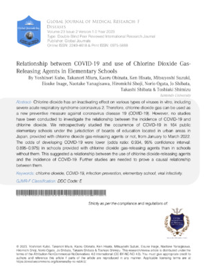 Alt text: Study on chlorine dioxide's effectiveness in reducing COVID-19 and its impact on kids' mouth health.