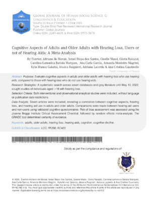 Alt text: Study on hearing loss impacts on older adults, focusing on cognitive and emotional effects.