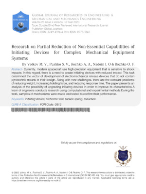 Research on partial reduction non-essential capabilities in mechanical equipment systems.