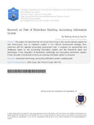 Blockchain technology for finance and accounting systems research.