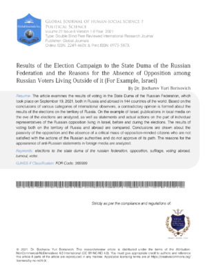 Electoral Campaign Russia.