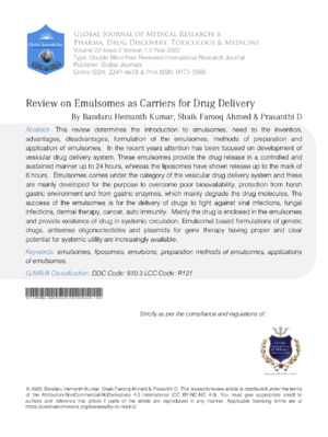 Emulsomes, drug carriers, delivery systems, pharmaceutical applications, emulsion strategies, emulsion stability.