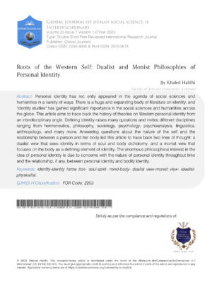 Meta-analysis personal identity research.